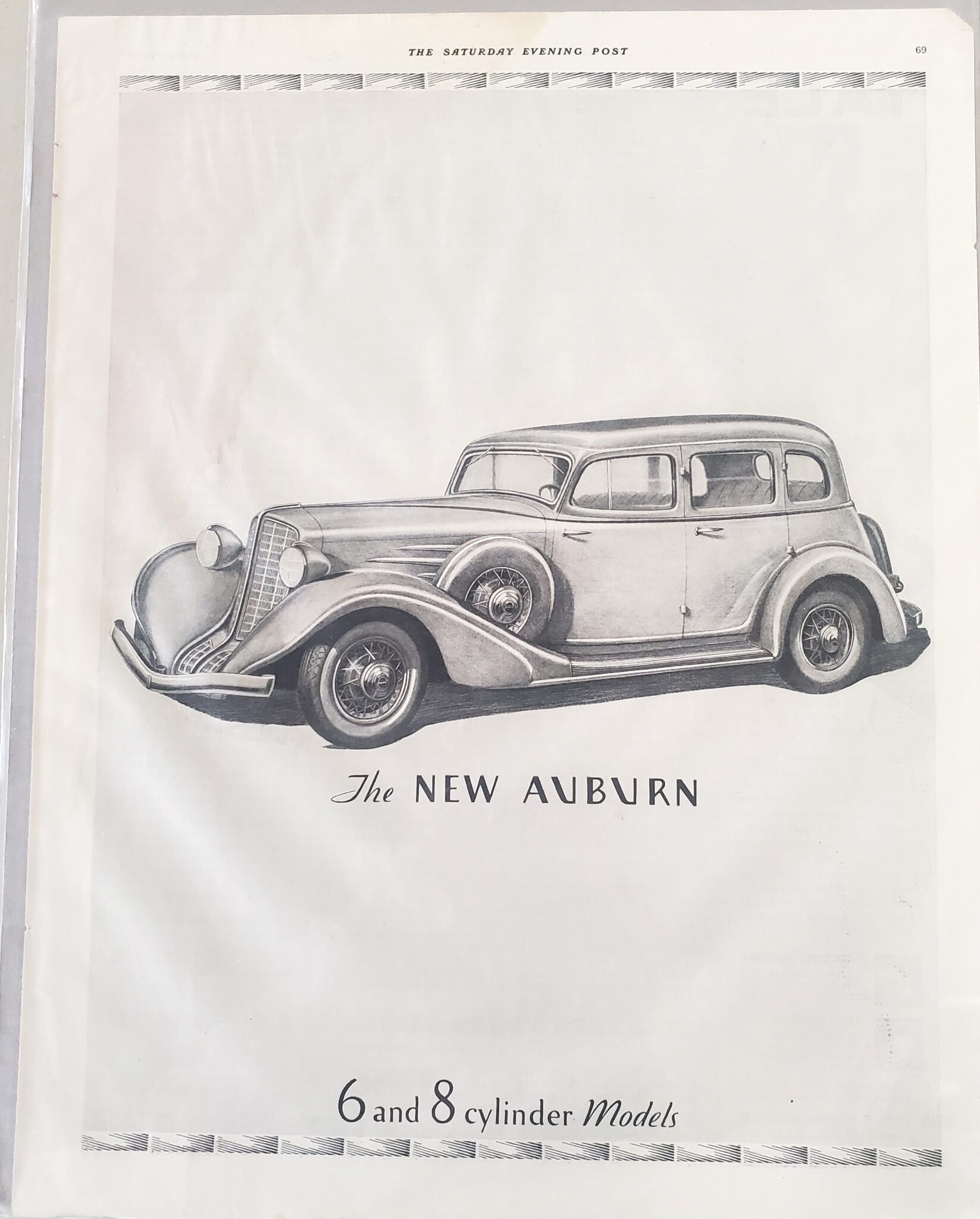 AMISC# 102 1934 The New Auburn Advertisment • Dragging The Line