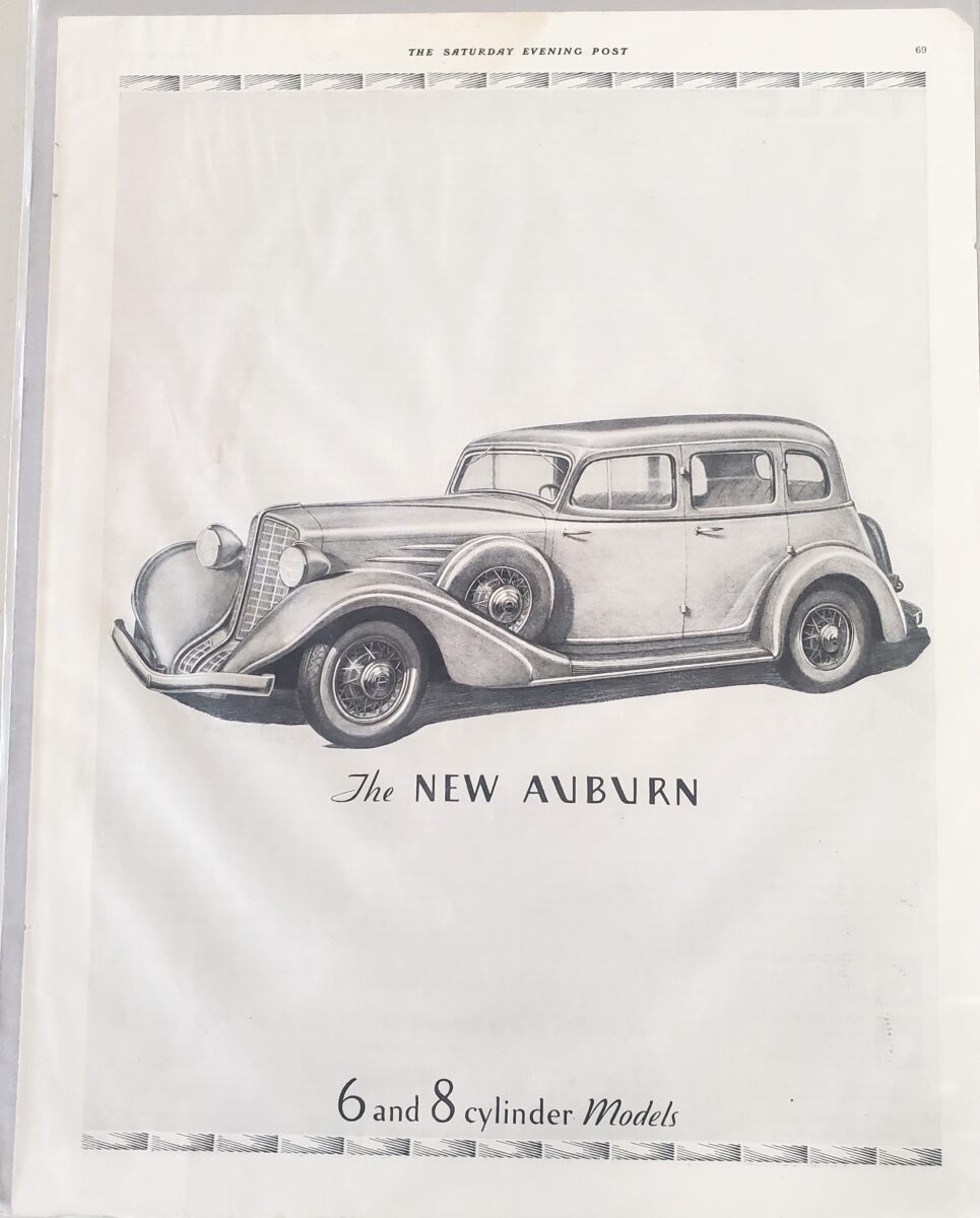 AMISC# 102 1934 The New Auburn Advertisment • Dragging The Line
