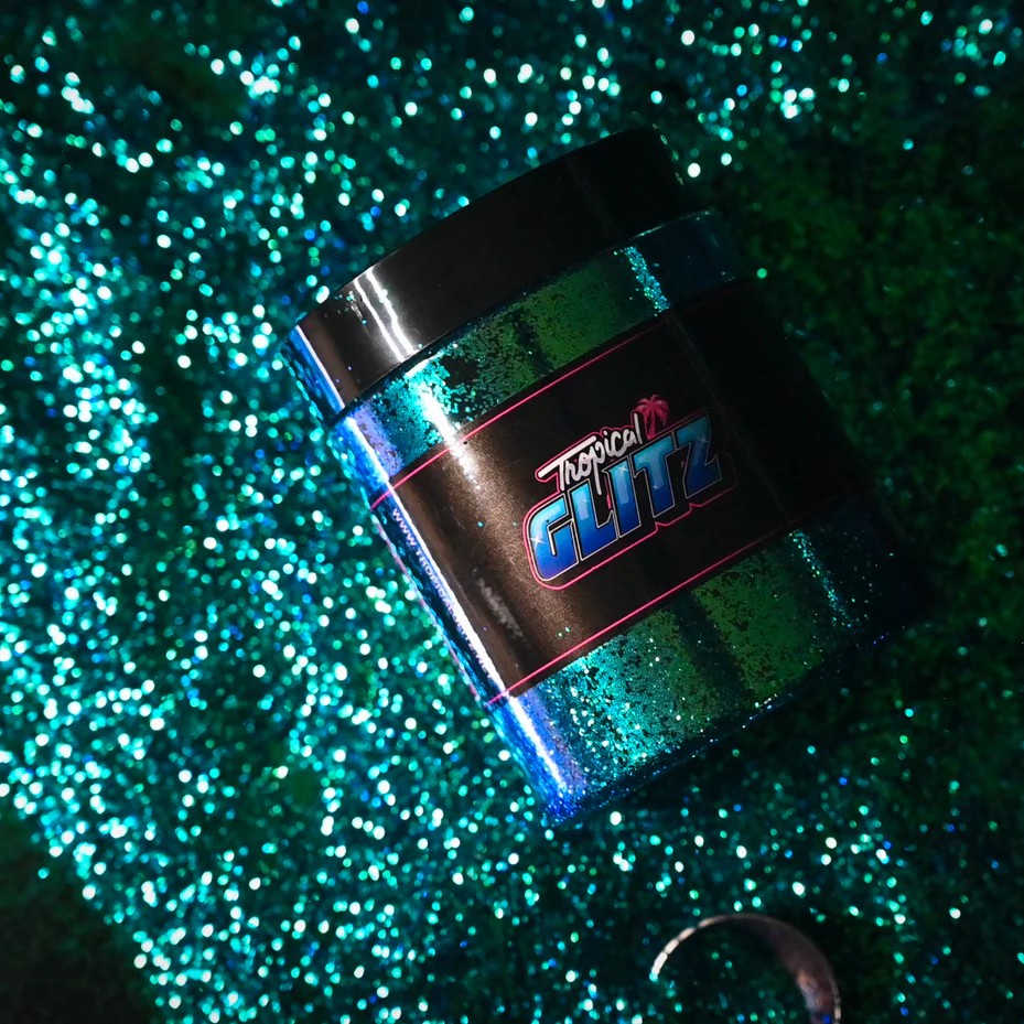 Tropical Glitz metal flakes